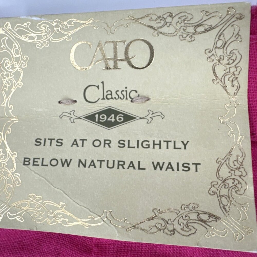 Cato Womens Capri Pants 8 Pink Linen Straight Cropped Stretch Pockets Travel NEW - Picture 5 of 9